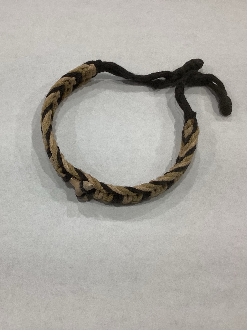 Braided Adjustable Bracelet - Black & Tan